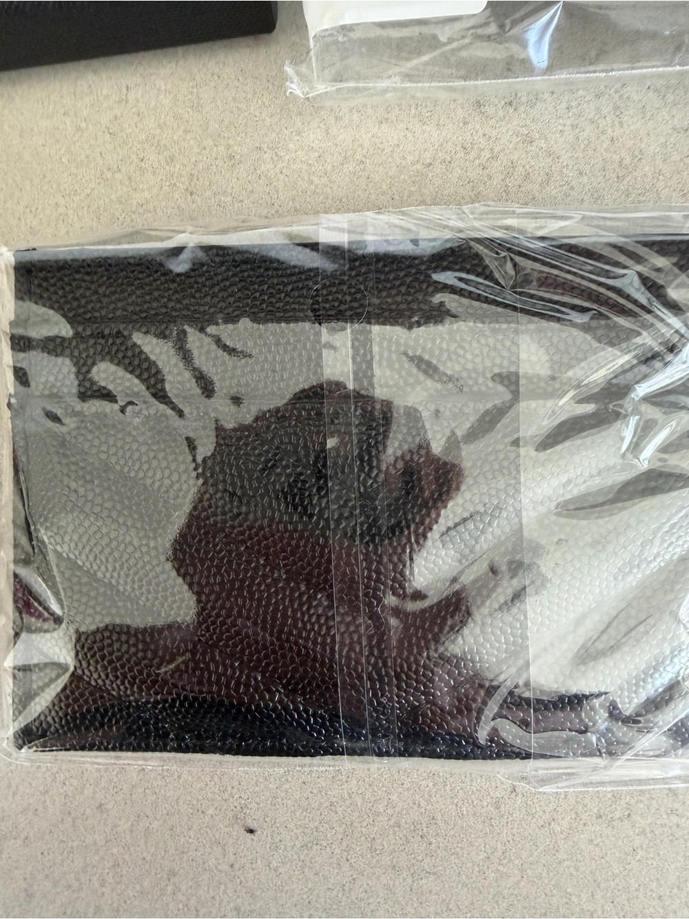 Black Quilted Cardholder with Gold Logo - Picture 3 of 5